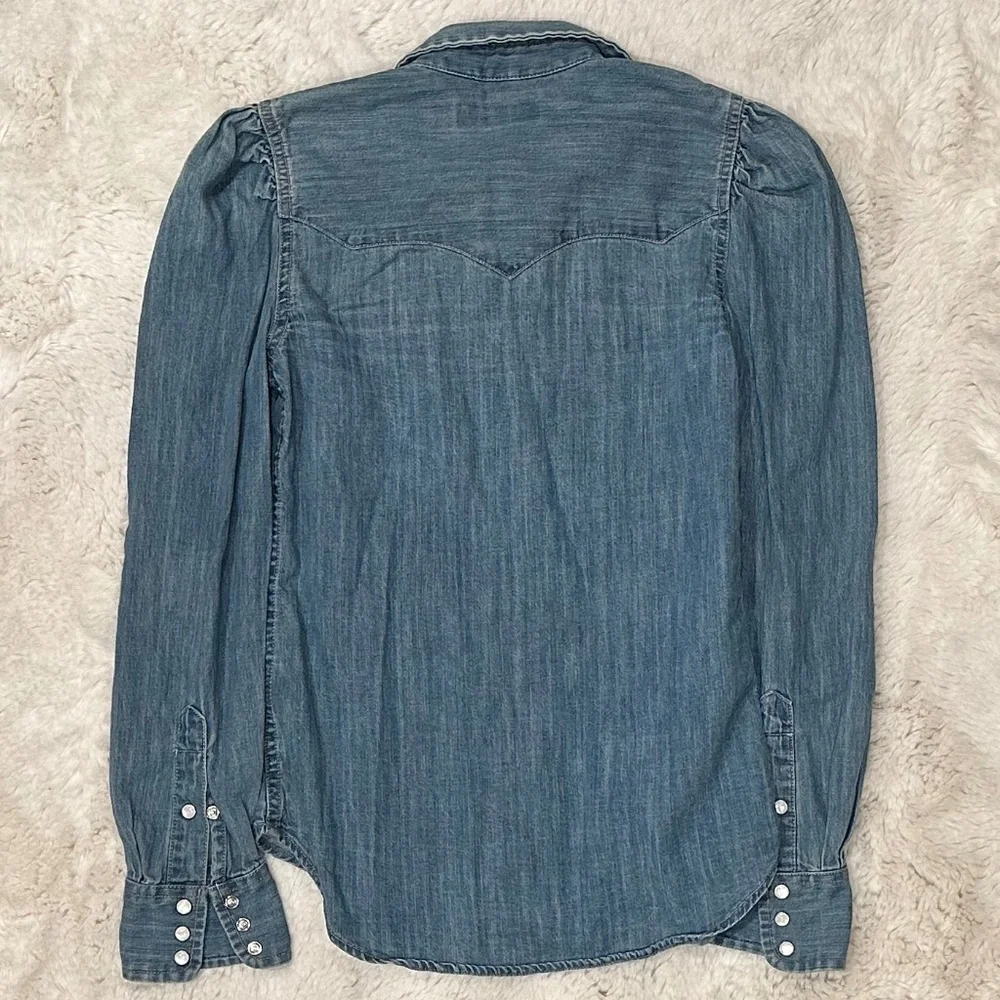 Ralph Lauren Denim Western Women's Button Up Shirt Petit XSmall - Picture 2 of 2